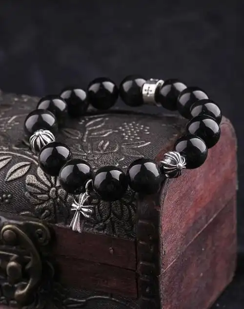 克罗心系列黑曜石手链 附证书