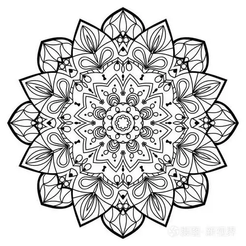 曼陀罗花.老式的装饰元素