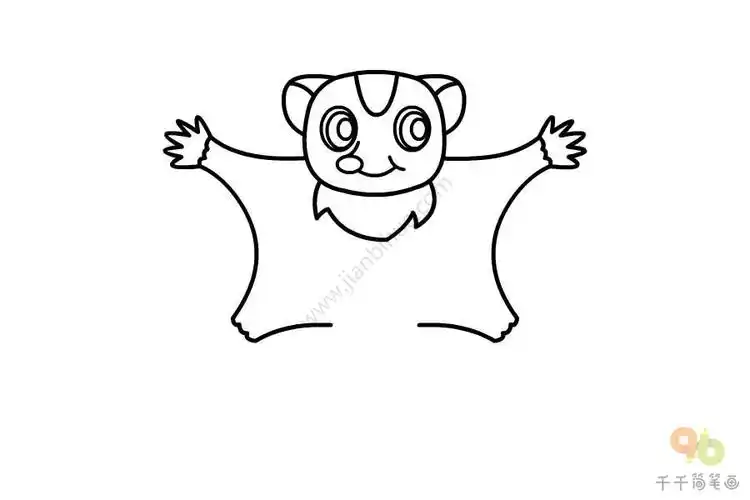 飞鼠简笔画