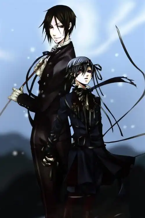 日本暗黑系动漫黑执事帅哥高清手机壁纸