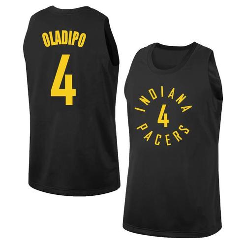 步行者4号奥拉迪波球衣训练服纯棉圆领无袖背心篮球运动上衣男