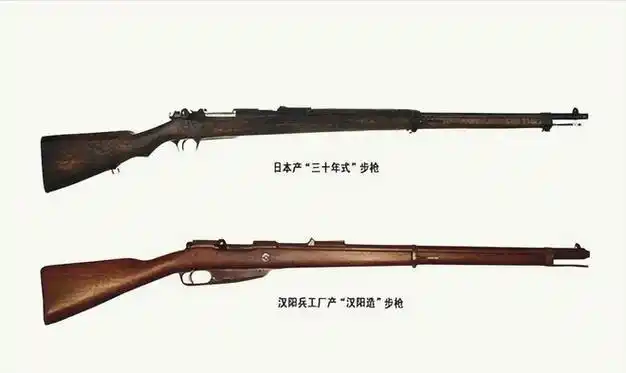 在抗日初期,八路军手中只有国产的"汉阳造步枪".