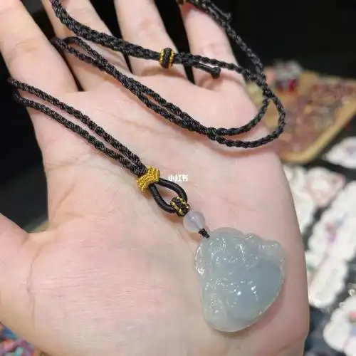 翡翠佛公项链绳