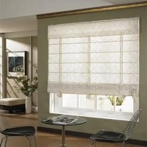 韩国卷帘/柔纱帘/田园风格卧室/韩国品牌罗马帘fd8021