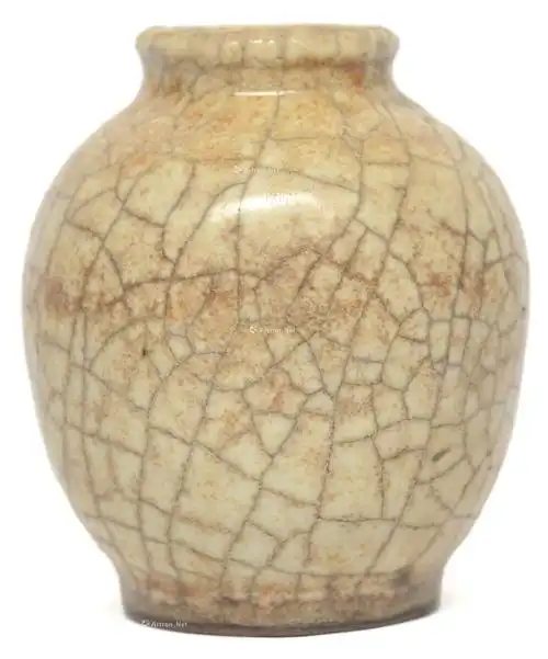 【明 哥窑白釉罐 连木盒】拍卖品_图片_价格_鉴赏_明代单色釉瓷器