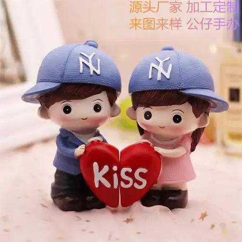 厂家定制pvc情侣娃娃公仔创意摆件玩具手办