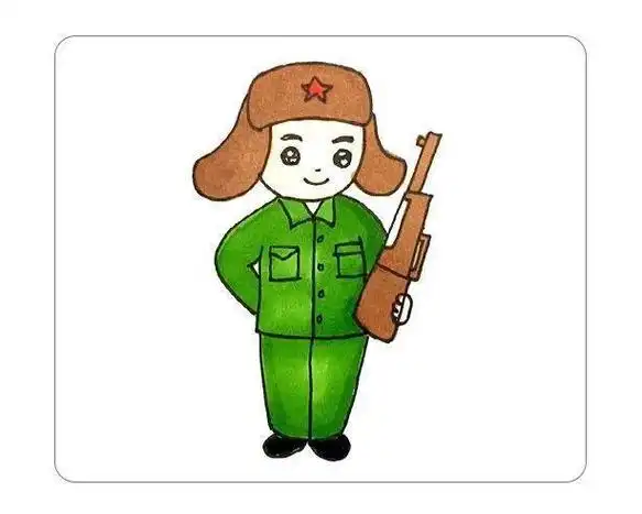 雷锋简笔画画像人物