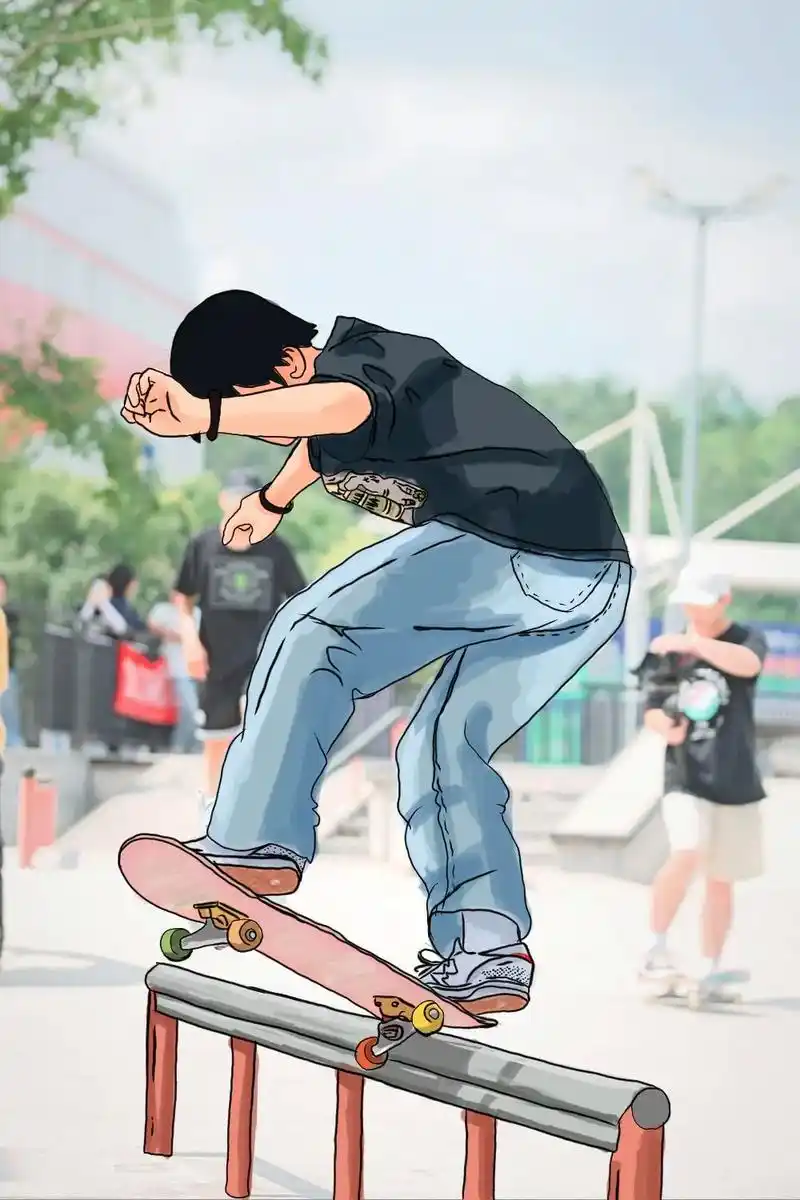 new.今日#画画 #滑板 #日常瞎画 #涂鸦  #手绘 - 抖音