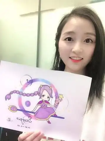 小伶玩具 十二星座简笔画之手绘超美天秤座娃娃十二星座简笔画