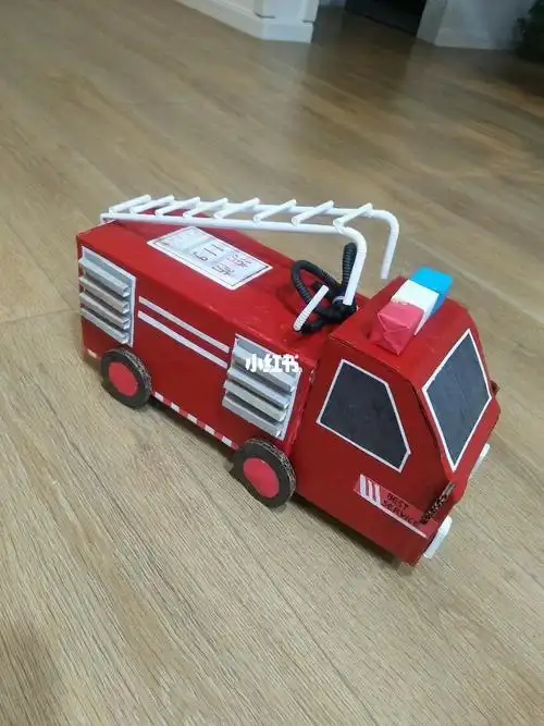 幼儿园手工制作消防车02