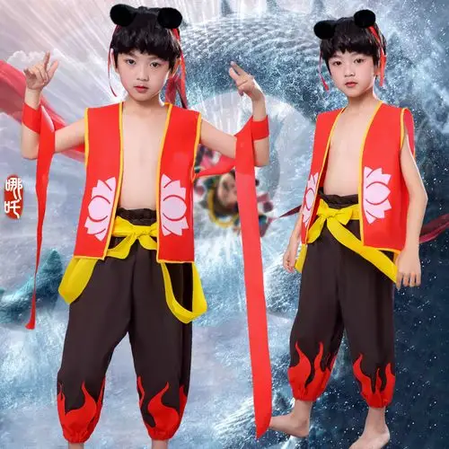 环保服装儿童时装秀手工衣服diy材料哪吒男童创意幼儿园走秀服