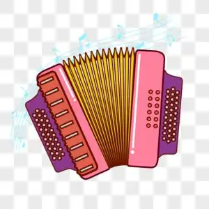 西方乐器手风琴矢量插画素材