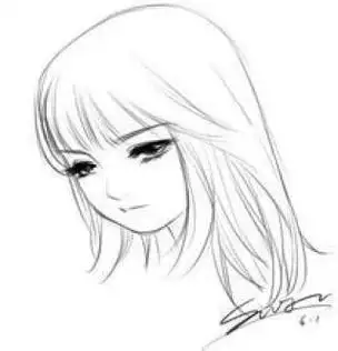 可爱女生头像素描正脸 女生头像图片大全 -【爱个性】