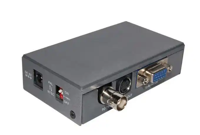 转换器(vga-bnc),它可以将电脑输出的信号转换为电视可以接受的信号