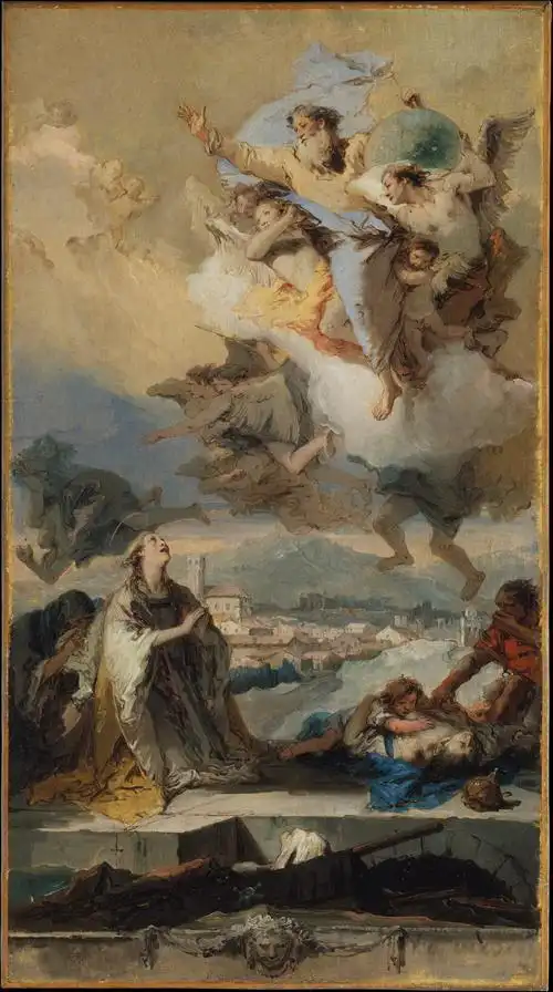 saint thecla praying for the plague-stricken