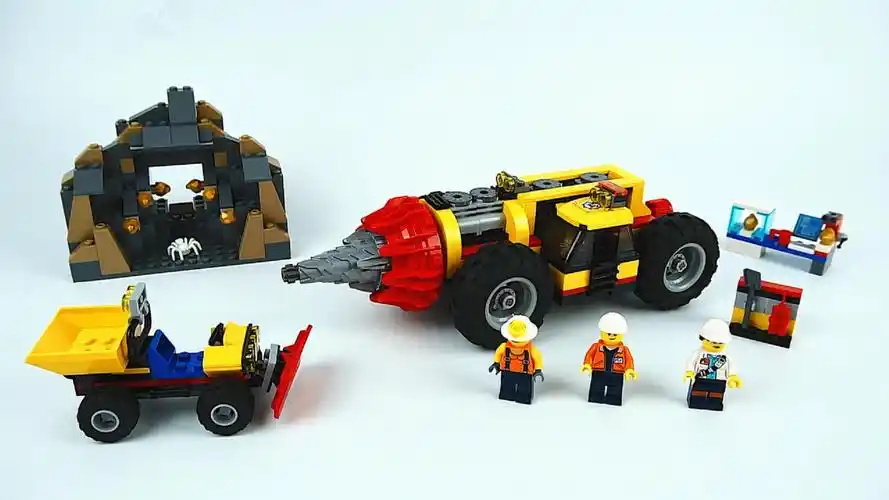 重型采矿钻孔机,拼砌乐高积木城市系列60186