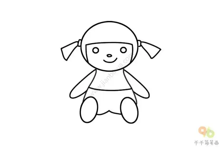 玩具娃娃简笔画画法