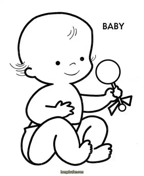 玩玩具的小婴儿要如何画婴儿简笔画大全