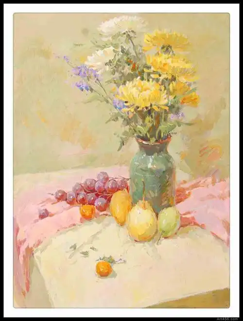 教师色彩静物作品_水粉_零二七艺考