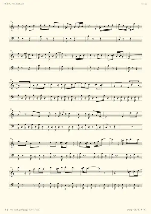 钢琴谱swing