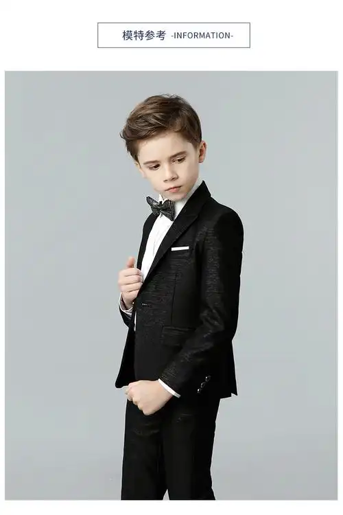 儿童西装套装男花童礼服小西装男童西服钢琴演出服小主持人服装春