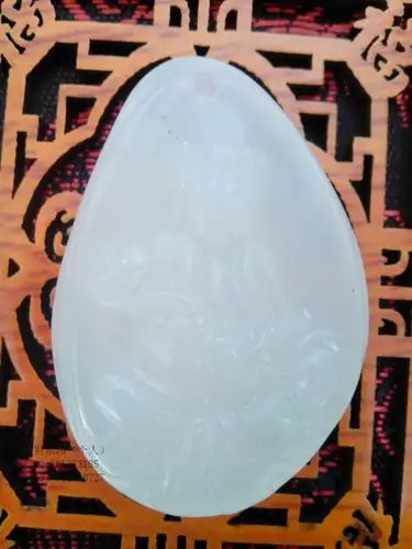 【现货供应】天然白色冰种黄龙玉 观音吊坠 石英石观音吊坠