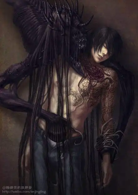 求盗墓笔记张起灵麒麟纹身原图!