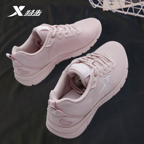 特步女鞋运动鞋2021冬季新款网面透气正品休闲跑步鞋