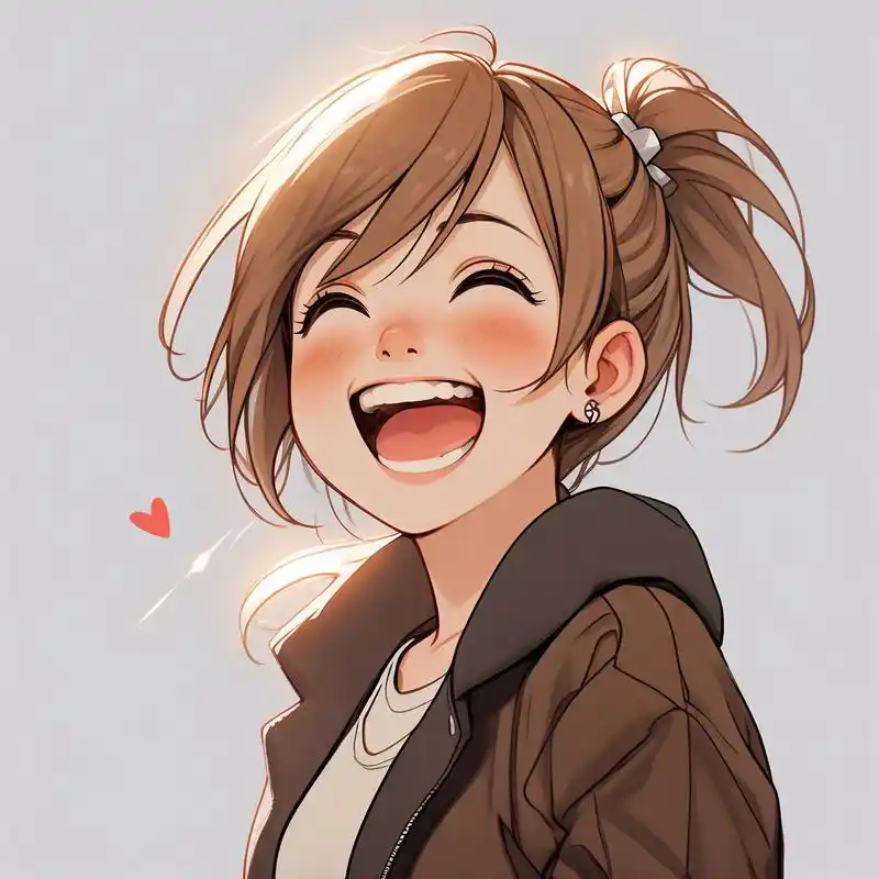 开心大笑的头像也太可爱了吧90