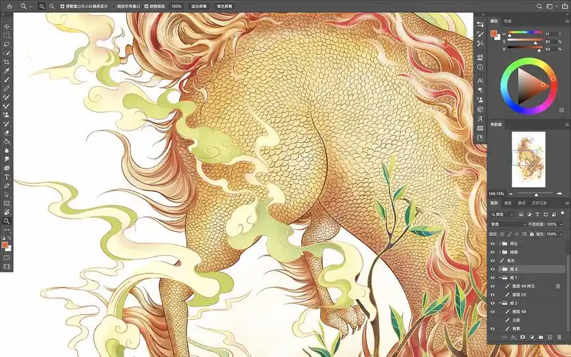 上古神兽 白泽丨茶叶包装插画设计