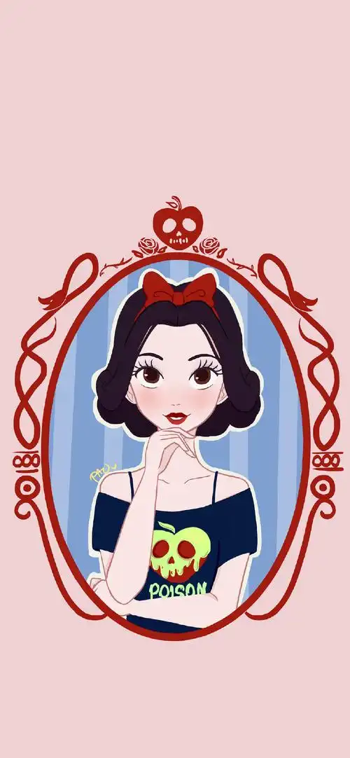 迪士尼公主唯美插画手机壁纸