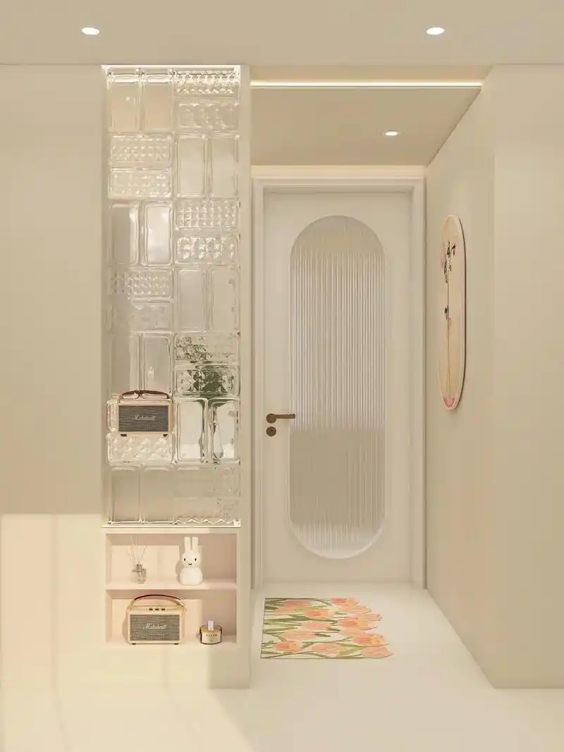 微水泥干湿分离卫生间93 洗漱区的隔断设计好好看 湿区是马桶 - 抖