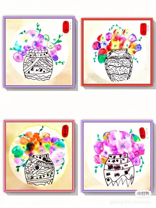 2,利用水彩笔在宣纸上的表现能力,学习水彩晕染画的技巧.