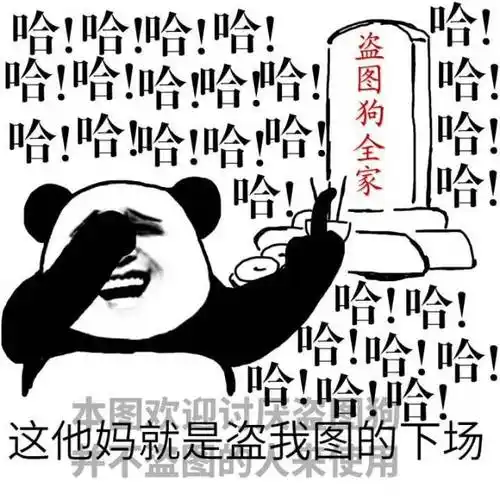 这他妈就是盗我图的下场!(熊猫)