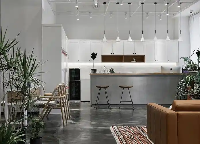 80平米美发店吧台装修设计图欣赏_装信通网效果图