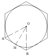 正六边形的半径为6cm,则该正六边形的内切圆面积为()a.