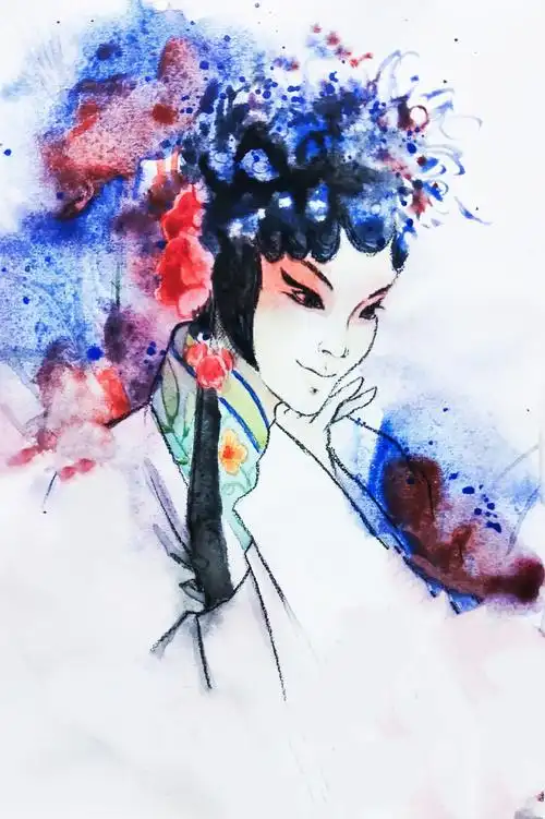 青衣|纯艺术|水彩|rita23 - 原创作品 - 站酷 (zcool)