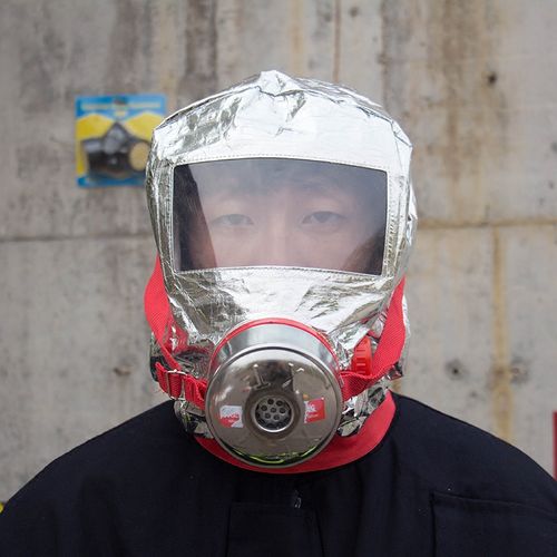 自救呼吸器酒店 家用tzl30火灾逃生面具3c防烟防毒面罩 消防过滤式