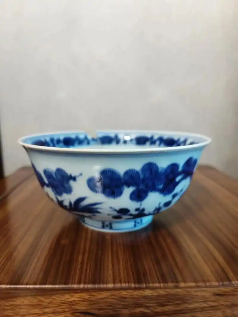 大明宣德青花松竹梅纹碗 - 抖音