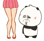 【吹裙子表情包_吹裙子表情图片_熊猫吹裙子gif动态动漫表情】(1)