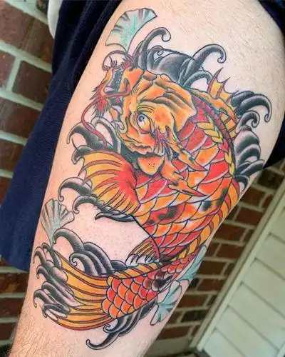 23张好看的龙鱼纹身图案 - fs纹身