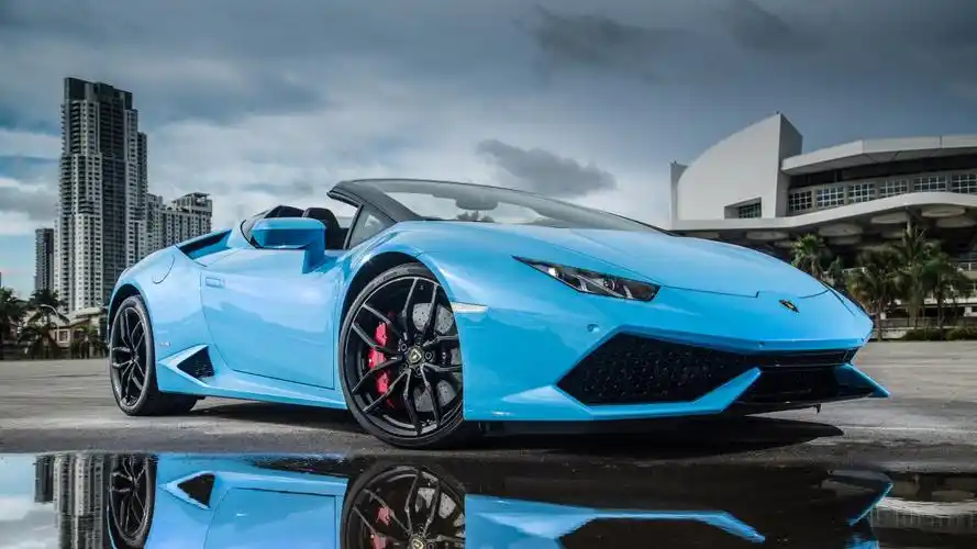 兰博基尼lp 610 4蓝色超级跑车4k壁纸