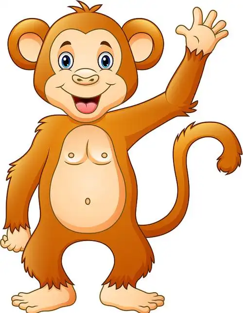 卡通可爱的黑猩猩图片