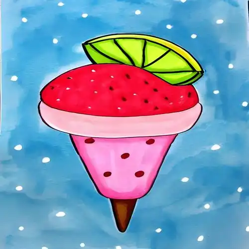 水果冰激凌简笔画