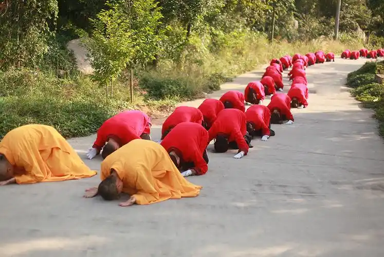 三步一跪为传承中国花道祈福