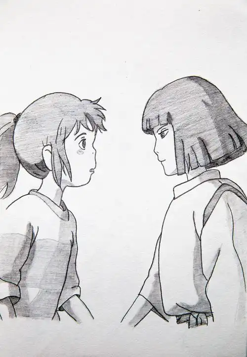 千与千寻中白龙的简笔画