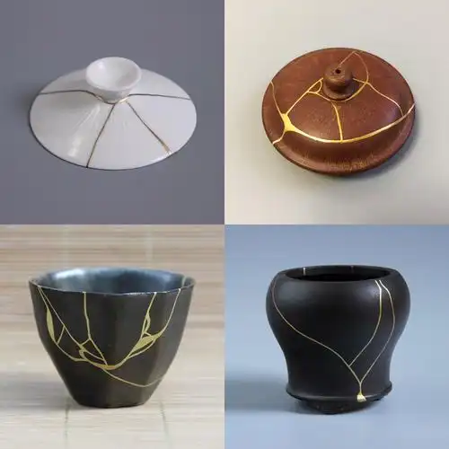 金缮修复大漆纯金金粉修补紫砂壶瓷器玉镯漆器漆器