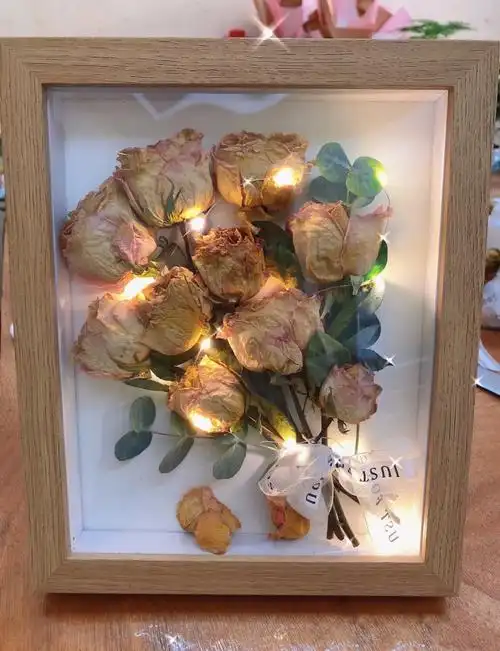 玫瑰干花相框
