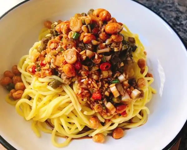 琦爷麻麻做的肉末酸豆角红油拌面【食材包操作说明】