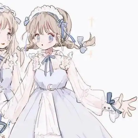 卡通闺蜜头像二人可爱动漫女生双人闺蜜图片